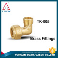 2 Stück Computer Wasserkühlung Quick Tubing Fitting Cool Gold geschmiedete Messing Fitting